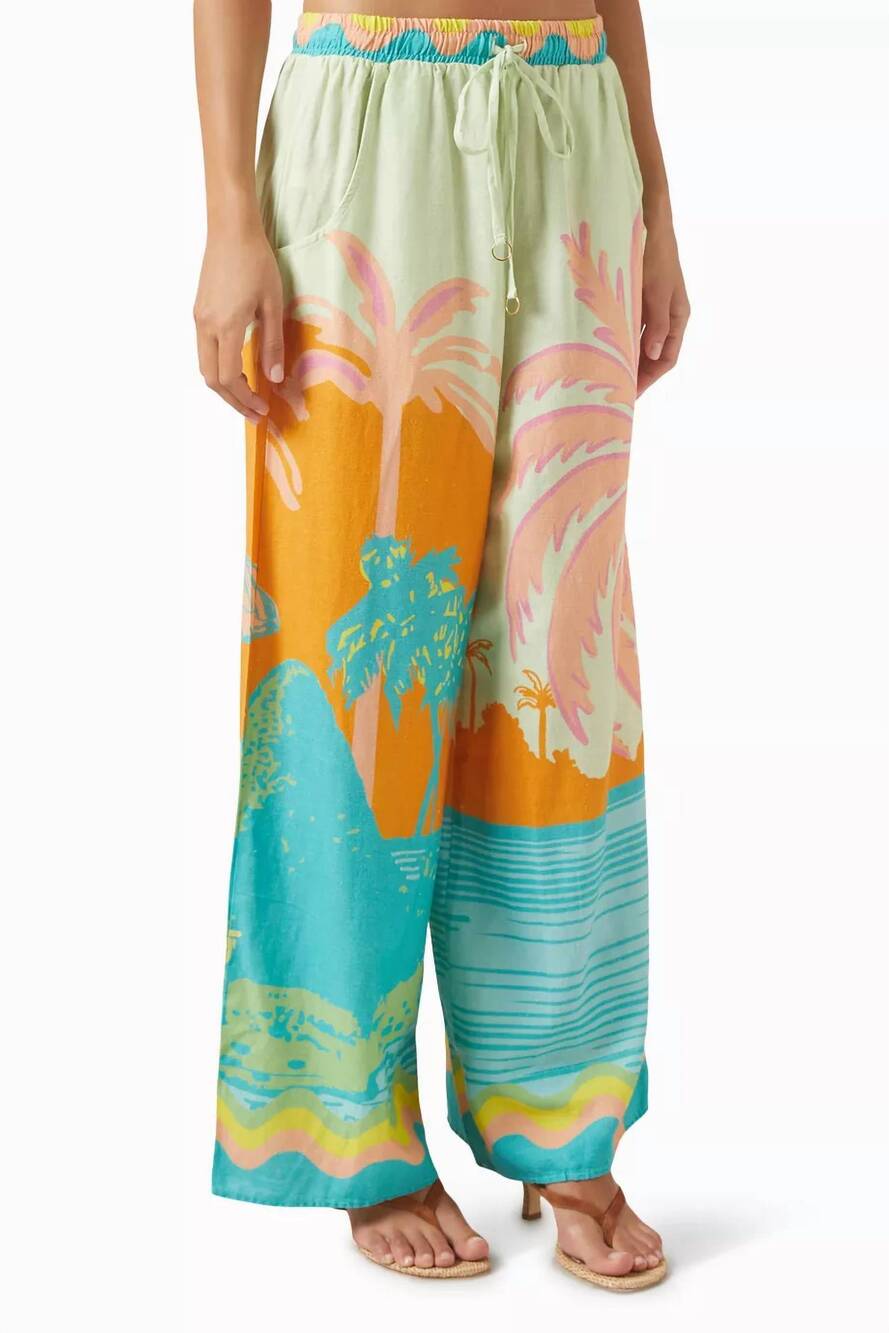 NEW MAAJI ophelia wide leg pants in pastel mirage